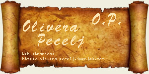 Olivera Pecelj vizit kartica